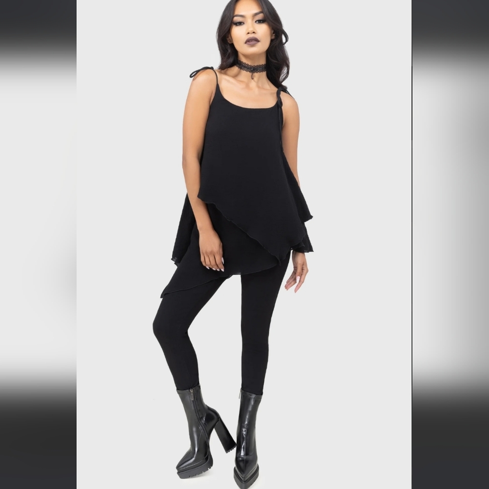 Killstar Black Asymmetrical Top - Picture 3 of 8